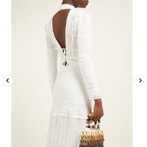 SIR the Label Celie High Neck Maxi Dress Ivory Open Back Maxi Dress